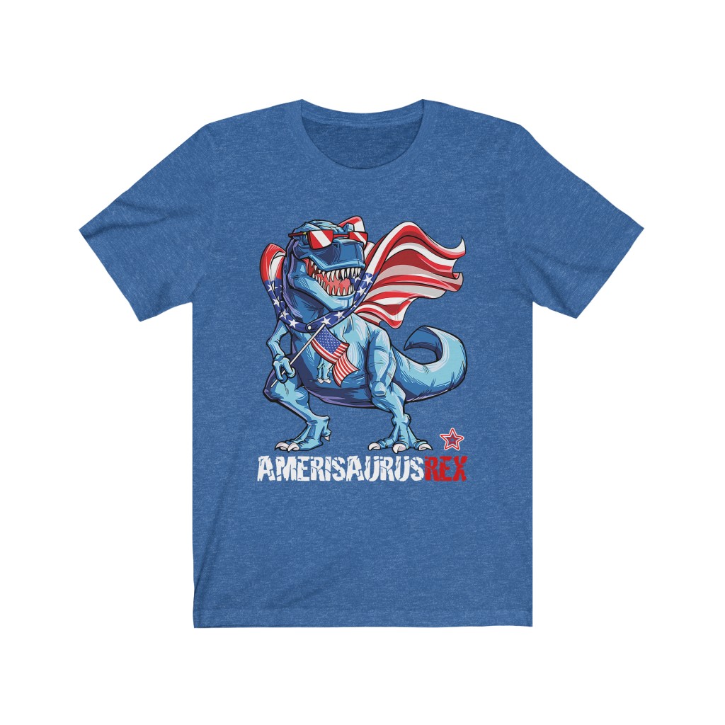 Forbyde Spænding jeg fandt det Dinosaur 4th of July Men Amerisaurus T Rex Funny T-Shirt - Cheap Graphic  Tees | Unique Graphic T-Shirts @ Affordable Prices